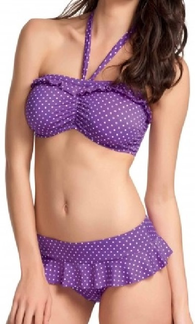 Freya Pie Bandeau Bikini Bra Pant Set Iris